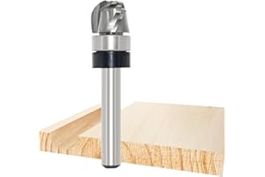 Cove Box Template Router Bit 1/4" Shank, Carbide Head Round Nose Router Bits, 1/4" Radius, 1/2" Cutting Diameter, 3/8" Cuttin