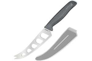 Zyliss Cheese Knife – Stainless Steel Blade with Non-Stick Holes & Forked Tip for Serving – Cuts Soft, Semi-Soft & Firm Chees