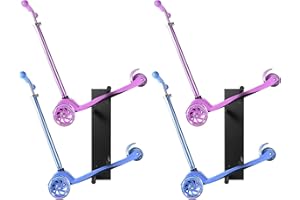 JASIFIO Scooter Wall Mount Scooter - Storage Rack for Garage 2pcs Scooter Hanger Scooter Holder for Adult Scooter/Toddler Scooter/Kids Scooter/Trick Scooter