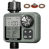 CMARS Sprinkler Timer for Garden Hose, Programmable Water Timer with Rain Delay &amp; Manual Mode, Automatic Drip Irrigation System, Outdoor Hose Timers for Lawn Yard Watering, 1 Outlet