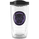 Tervis Marvel Black Panther Icon Made in USA Double Walled Insulated Tumbler Travel Cup Keeps Drinks Cold & Hot, 16oz, Classic