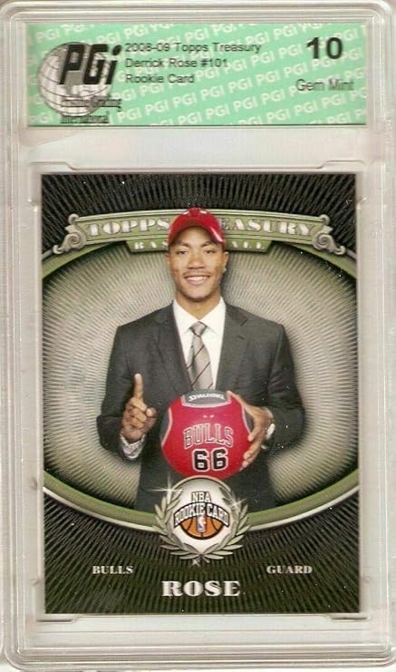 Amazon Derrick Rose 2008 09 Topps Treasury Rookie Card PGI 10 