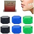 Jaw Trainer for Men Women 6Pcs Jaw Exerciser Silicone Face Chew Jawline Shaper Sculptor Jaw Toner Strengthener-3 Resistance Levels-Double Chin Eliminator Neck Exercise Tool-Mewing Jaw Line Gum