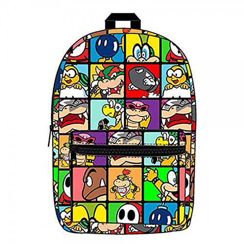 BIOWORLD Nintendo Super Mario Brothers Villains Sublimated Backpack