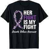 Family Domestic Violence Awareness Purple Ribbon T-Shirt