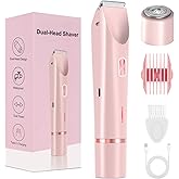CheckSimple 2025 New Bikini Trimmer for Women,Dermave Bikini Shaver,2-in-1 Electric Razors for Women(Pink)