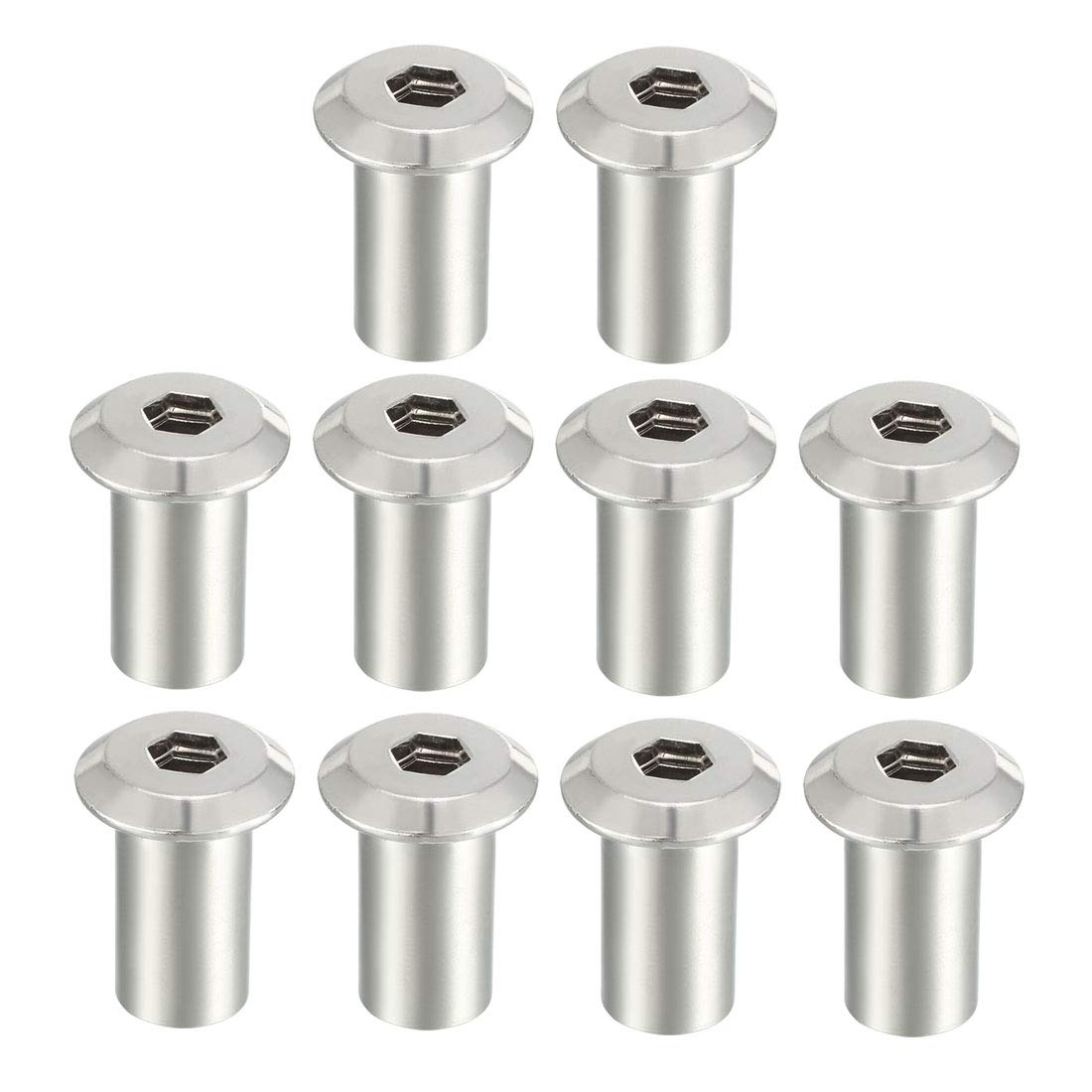 uxcell M10x21mm Hex Socket Head Insert Nut Screw