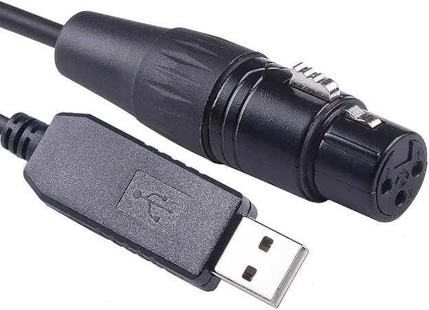 Amazon Com Usb Dmx 512 Adapter Dongle Female Xlr 3 Pin For Control Stage Lighting Equipment With Freestyler 3 3ft Computers Accessories