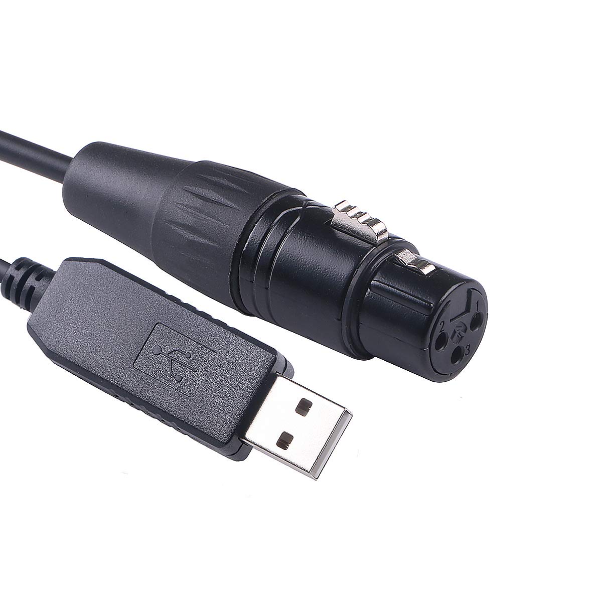 Green-utech USB to RS485 DMX512 Female XLR for Control Stage Light Equipment with Freestyler, FT232RL Chip (10ft)