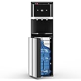 Manastin Bottom Loading Water Cooler Dispenser,Pebble Black | Manastin Bottom Loading Water Cooler for 5 Gallon Bottles, Stainless Steel, 3‑Temp Hot/Cold/Room,for Home Office