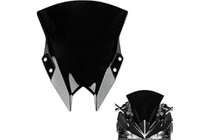 Windshield for NINJA500 SE 2024 2025, PSLER Windscreen Double Bubble Wind Deflector Protector Fairing for NINJA500 SE Ninja 500 2024 2025 (15" Black)