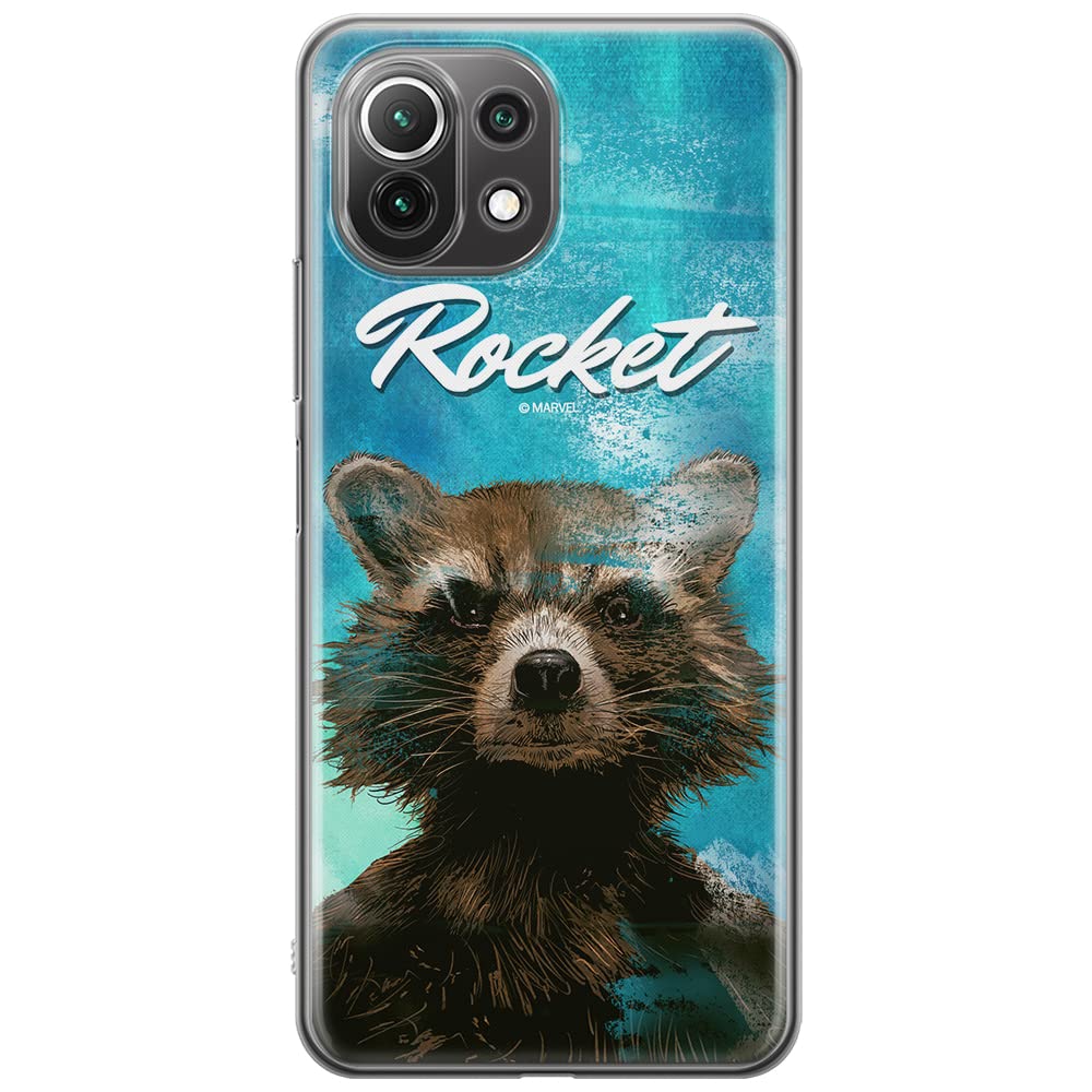 ERT GROUP mobile phone case for Xiaomi 11 Lite 4G/5G original and officially Licensed Marvel pattern Rocket 006, case made of TPU