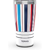 Tervis Traveler Summer Stripes Triple Walled Insulated Tumbler Travel Cup Keeps Drinks Cold & Hot, 20oz, Stainless Steel