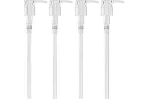Universal Pumps for Shampoo, Conditioner, 4 Pack, Gel, Body Wash, etc, for 1 Liter/33.8 Ounce/1000ml Bottles. Clear