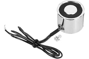 uxcell Solenoid Electromagnet DC 24V 2W 17.6LB/8Kg Round Electric Magnet Electric Lifting Magnet 25x20mm for Automation Equip