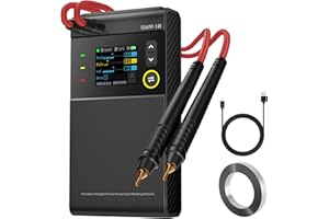 Battery Spot Welder, WESTOBiG Portable Handheld Spot Welder Double Pulse 4 Combination Gears Adjustable 5000mAH Spot Welding 0.1MM-0.25MM for Iron/Stainless Steel/Nickel Strip /18650 Battery Pack