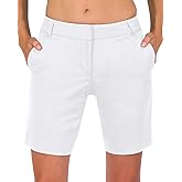 Three Sixty Six Womens Bermuda Golf Shorts 8 ½ Inch Inseam - Quick Dry Active Shorts with Pockets, Athletic and Breathable