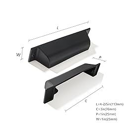 ZAUYX 2 Pack 3 Inch Center to Center Matte Black