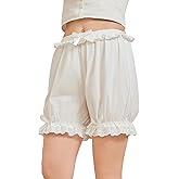 BEAUZSUZSANA Women Lolita Shorts Cotton Victorian Bloomers Pumpkin Lace Pettipants with Bow