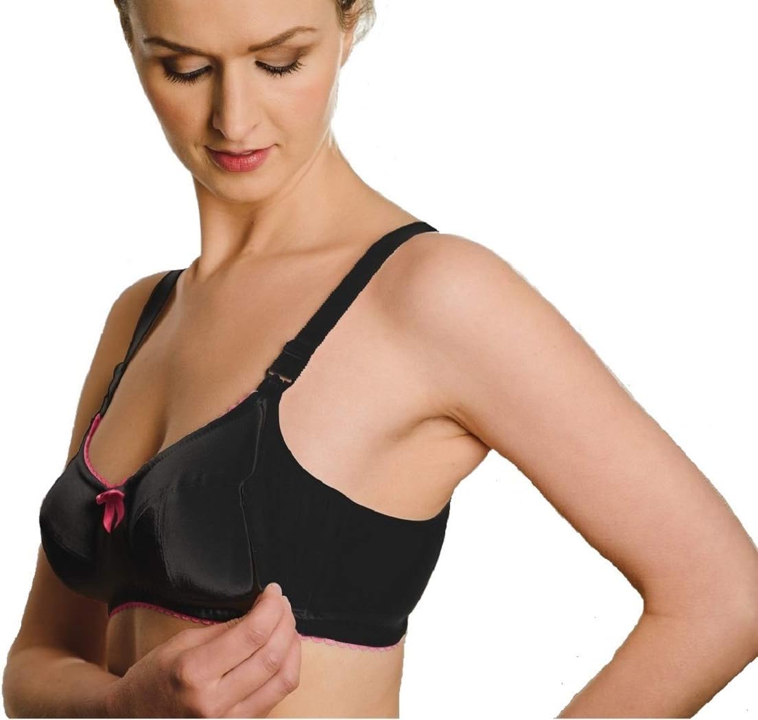 Maternity Breastfeeding Plus Size Nursing Sports Bra Sleep Bra Adjustable Wireless Soft Cotton Sleeping Bra, Black White Nude