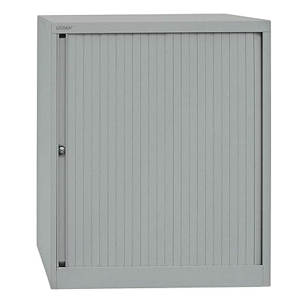 Bisley Euro Rollladenschrank - 2 Fachböden, 2,5 Ordnerhöhen - Breite 800 mm, silber | ET408102SSL355 - Aktenschrank Büroschra