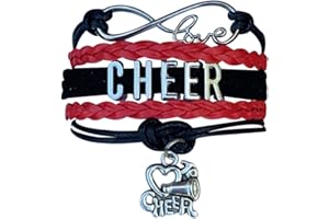 INFINITY COLLECTION Sportybella - Cheer Bracelet- Cheerleading Charm Infinity Bracelet- Cheer Jewelry - Gift For Cheerleader, Cheer Team.