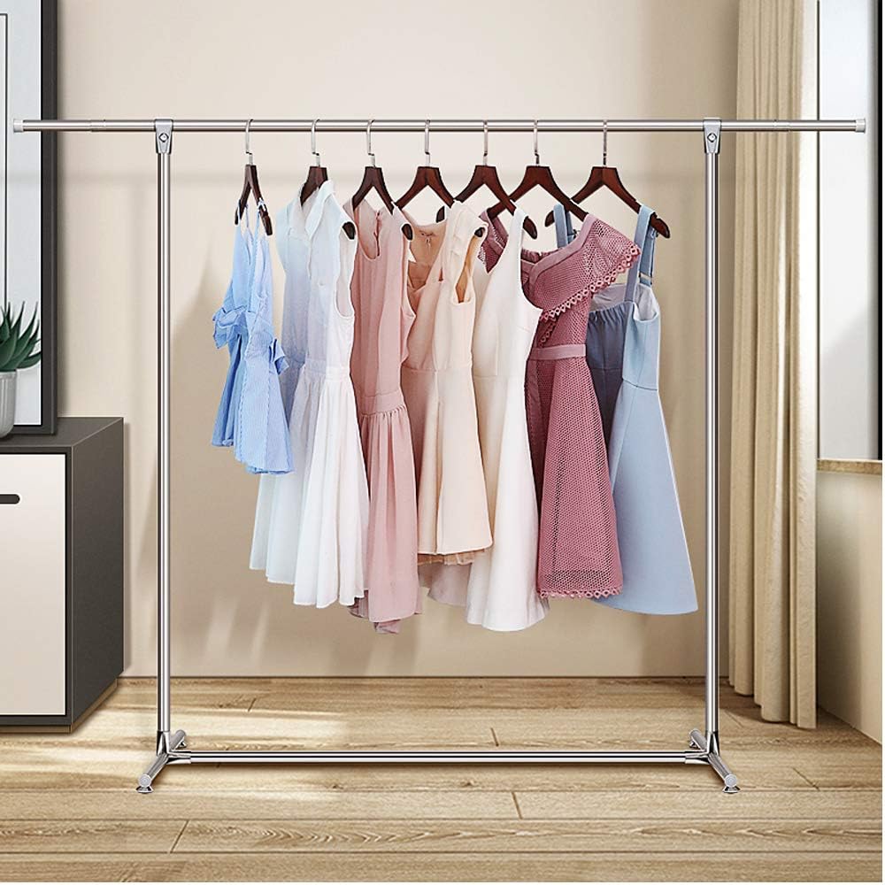 Jolitac Adjustable Clothes Rail Garment Rack Clothes Drying Rack Free