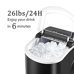 HAILANG Countertop Ice Maker, Portable Ice Machine