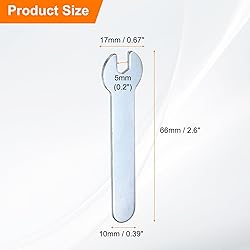 HARFINGTON 10pcs Small Wrench 5x66x1.5mm Metric