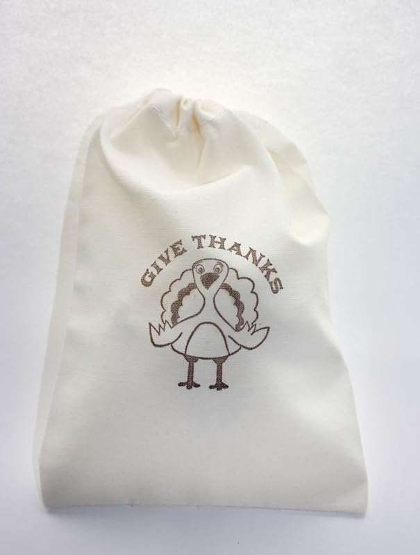 Amazon.com: Thanksgiving Party Favor Bags, 4" x 6" Cotton ...