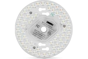 SHENGQINGTOP 5.12'' LED Ceiling Fan Light Retrofit Kit 24W 2200LM Ceiling Light Replacement PCB Board 5CCT 3000K 3500K 4000K 5000K 6000K Adjustable 120V CRI80 Dimmable