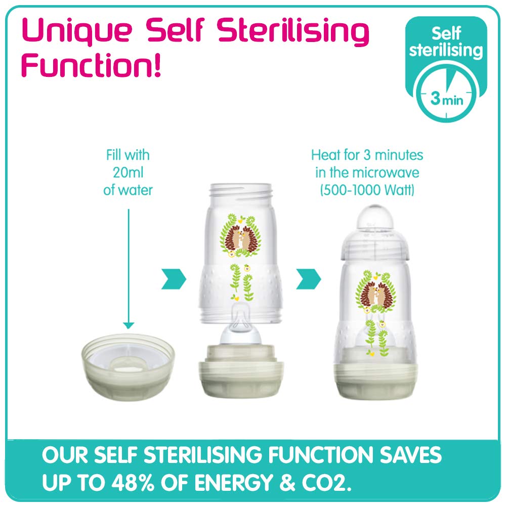 mam bottles starter set pink