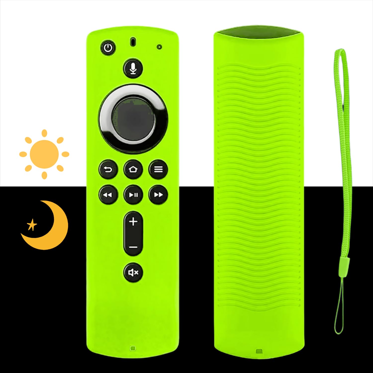 Remote Case/Cover for 4K, Protective Silicone Holder Lightweight [Anti Slip] ShockProof for 3rd Gen Glow in The Dark(Glow Green)