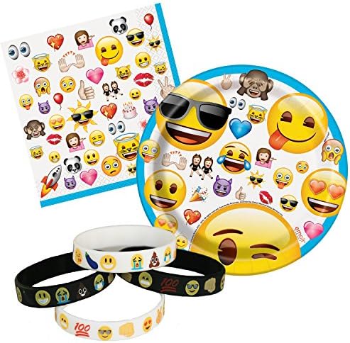 Ultimate Emoji Party Multi Pack - Plates - Napkins - Bracelets