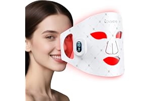 Lovsheme Double Straps Wireless Red Light Therapy for Face - Red Light Therapy Mask,LED Facial Beauty Mask with 320 Precision LEDs, 3 Modes for Glowing Skin and Anti-Aging,Facial Beauty Gift for Women