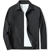 Buytop Men's Lightweight Jackets Full Zip Up Windbreaker Stylish Golf Coat Business Work Casual Dress