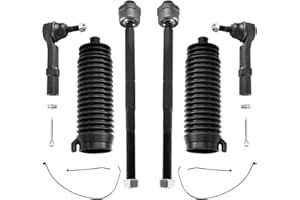 ASTARPRO 6pcs Front Inner and Outer Tie Rod Ends Complete Kit and Boots Replacement for Cadillac Escalade Chevy Avalanche Silverado Suburban Tahoe GMC Sierra Yukon XL 1500