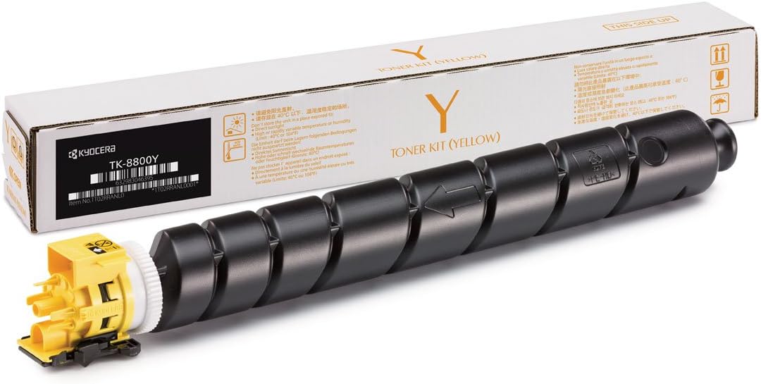 Kyocera TK-8800Y Laser Toner Yellow Original Premium Printer Cartridge 1T02RRANL0 for Ecosys P8060cdn One Size