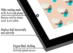 Americanflat 6x6 Picture Frame in Black - Use as