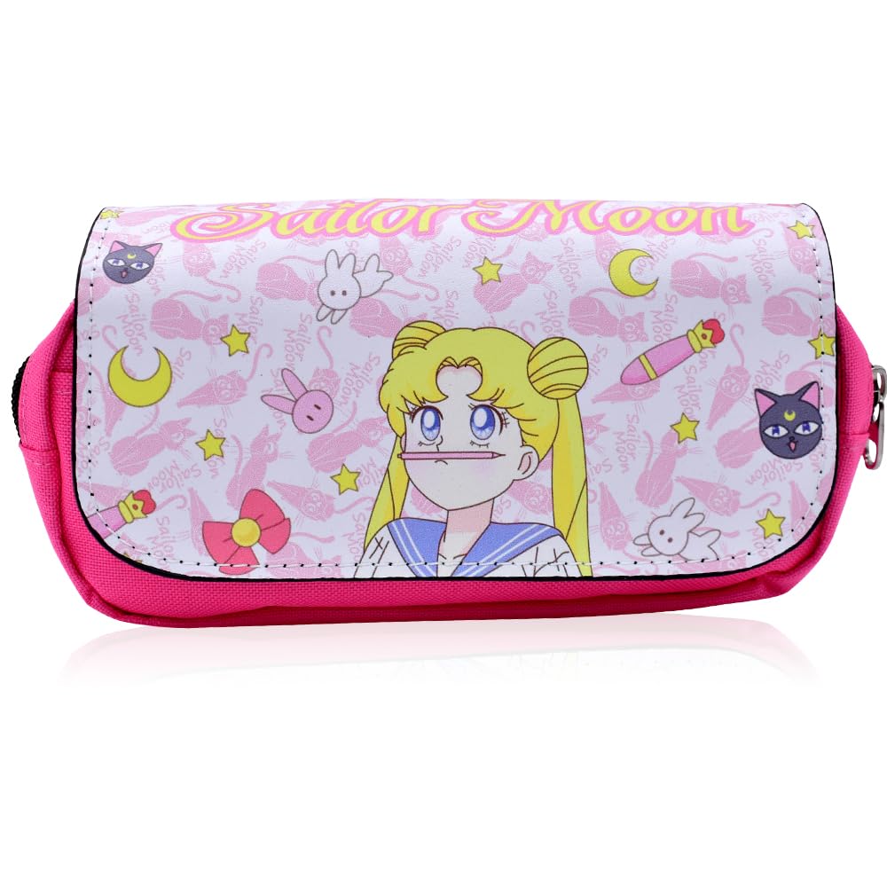 OVYALCJ Pencil Pouch, Big Capacity Student Stationery Bag, Portable Office Stationery Bag for Teens Girls Adults, PU Pencil Pouch with Compartments