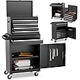 Toolsempire Rolling Tool Chest, 5-Drawer Tool Storage Cabinet with Wheels, Adjustable Shelf & Anti-Slip Liner, Tool Box Organizer for Garage, Warehouse & Workshop (Black)