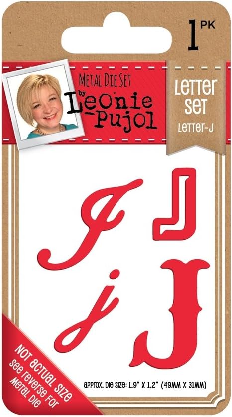 Leonie Pujol Metal Craft Dies - Letter Set Typography Collection - J