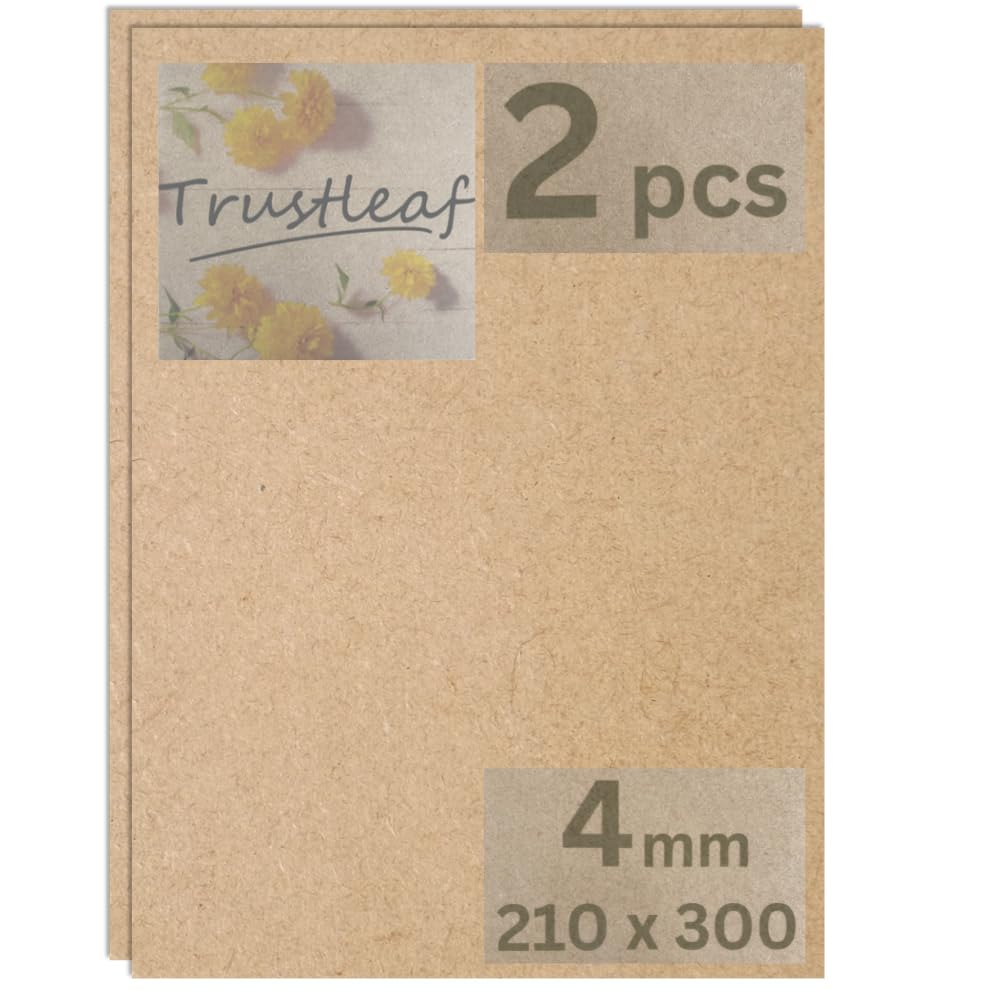 Trustleaf 4mm Sheets of MEDITE Premier MDF 210mm x 300mm, A4 Approx. Pack of 2 — image 1
