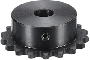 uxcell #35 Chain Idler Sprocket C Type, 1/2" Bore 18 Tooth Tensioner, Black Oxide Finished Carbon Steel with Insert Single Be