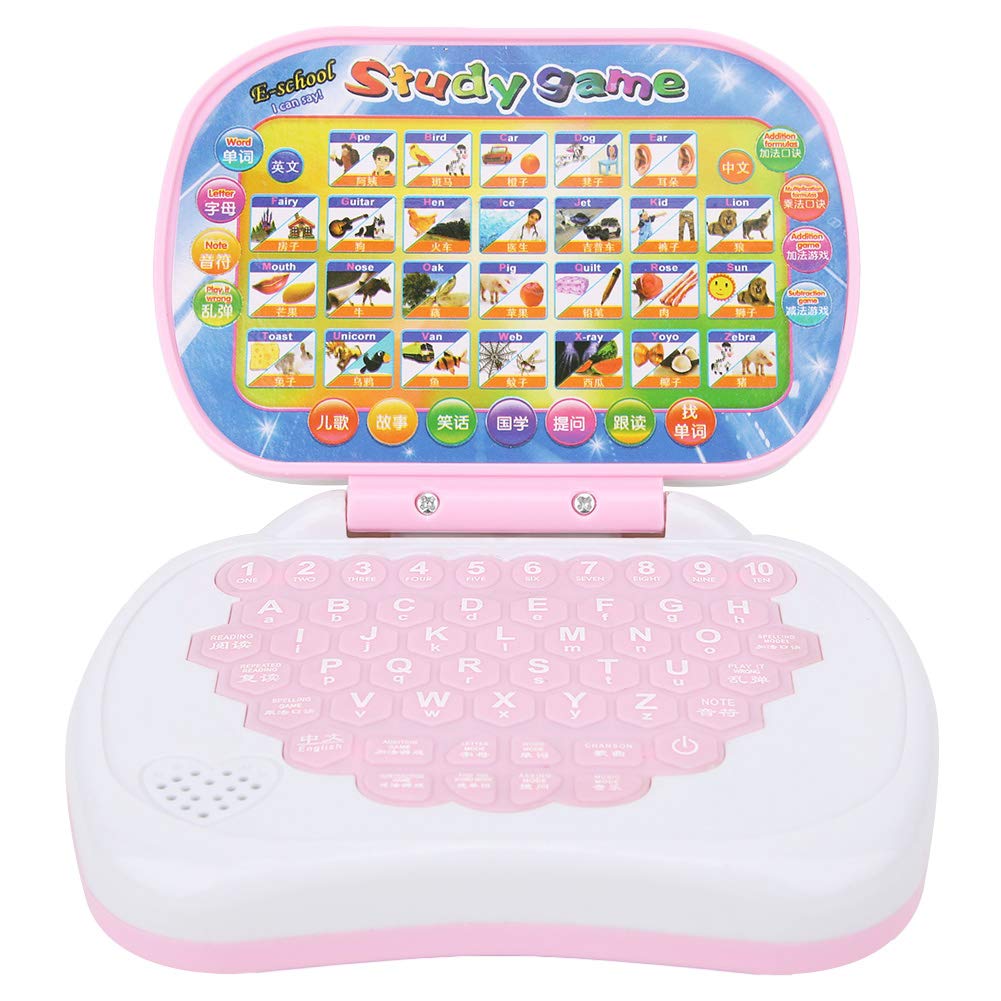 Tnfeeon Multi-functional Laptop Tablet English Words Letters Math Learning for Preschool Children