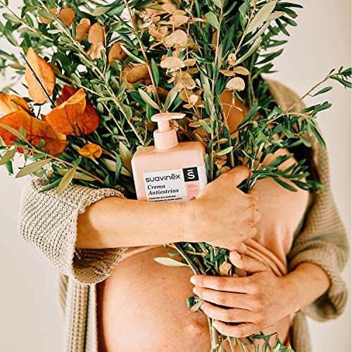 , Crema Antiestrías Embarazo, Previene las Estrías, Potencia la Elasticidad, Calma el Picor, Apta para Pieles Sensibles, Aroma Suave, 92% Ingredientes de Origen Natural, con Difusor, 500 ml