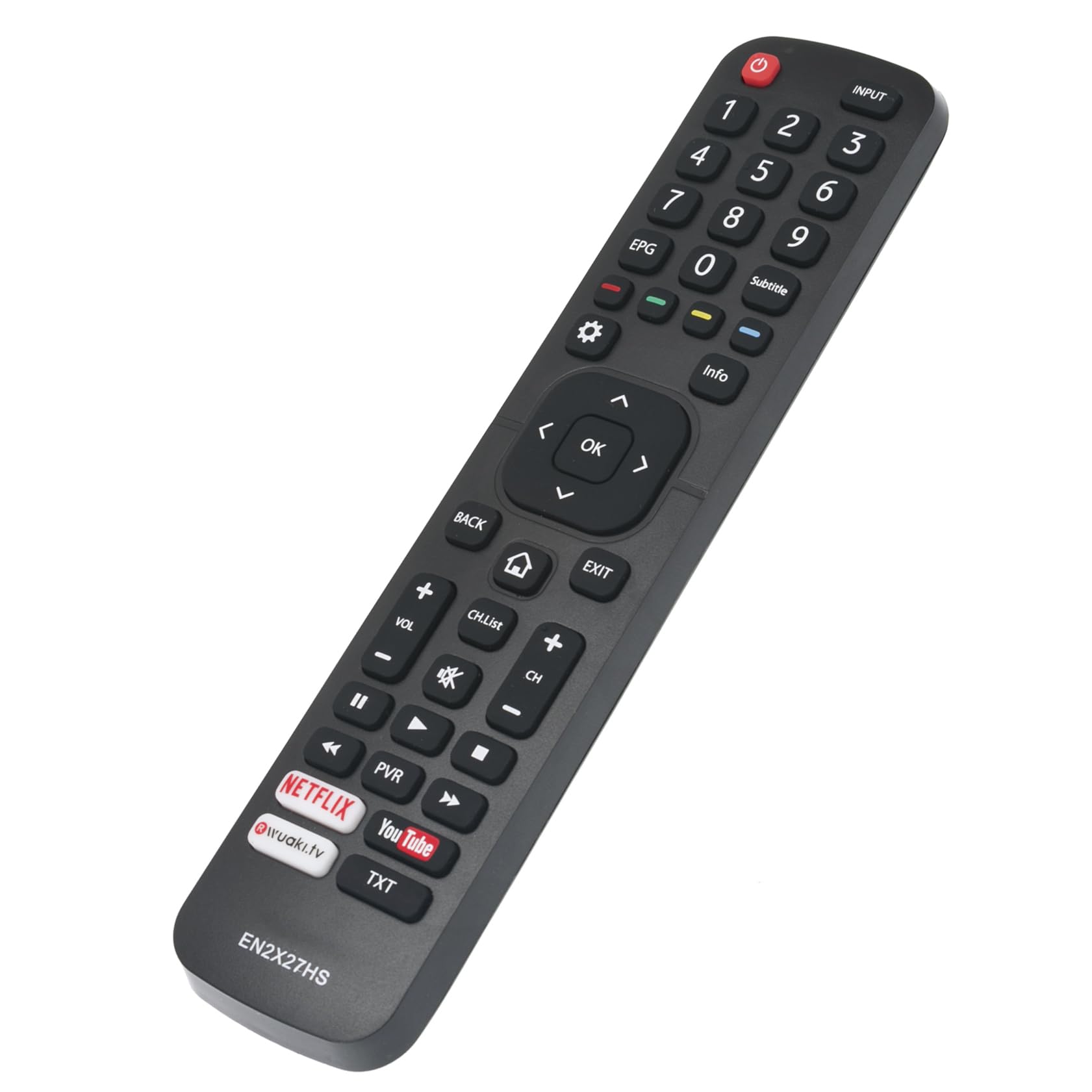 VINABTY EN2X27HS Remote Control Replacement fit for Hisense H32M2600 H40M3300 H43M3000 H43N5300 H55M3300 H65M5500 H50N5300 H50M3300 H43M3000UK H49N5700 H40M2600 H49M2600 H55N5300 h55n5300uk