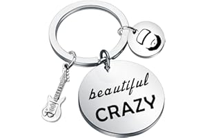 BLEOUK Country Music Keychain Country Song Gift Beautifu CRAZY Song Lyric Gift
