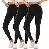 Oakgarden 3 Pack Women's Thermal Underwear Pants Base Layer Pants Lightweight High Waist Slim Fit Warm Soft Leggings Bottoms