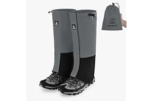 HIGH EXPERIENCE Leg Gaiters 100% Waterproof Adjustable Shoe Snow Boot Guard Gators for Hiking Shoe Cover Hunting Snowshoeing Climbing Walking for Women Men